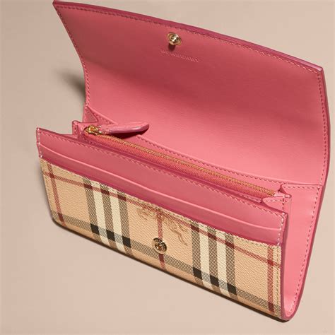 burberry textured leather continental wallet pink|authentic burberry wallet sale.